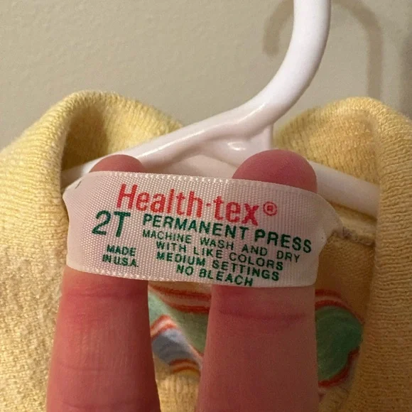 Vintage Healthtex 70s Striped Polo Shirt 2T USA Made Retro Kid Tee - Picture 3 of 6